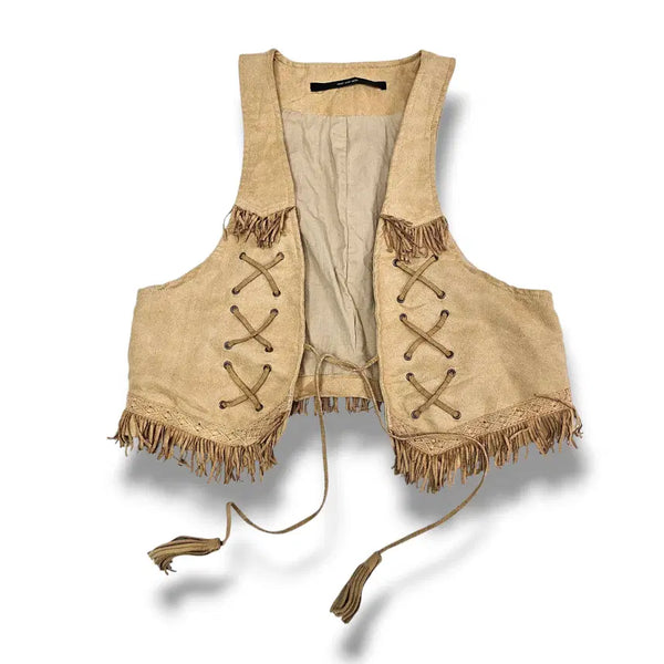 [BUNJANG] Rivet & Surge Suede Lace-Up Vest / rivet and surge 리벳앤서지 스웨이드 조끼