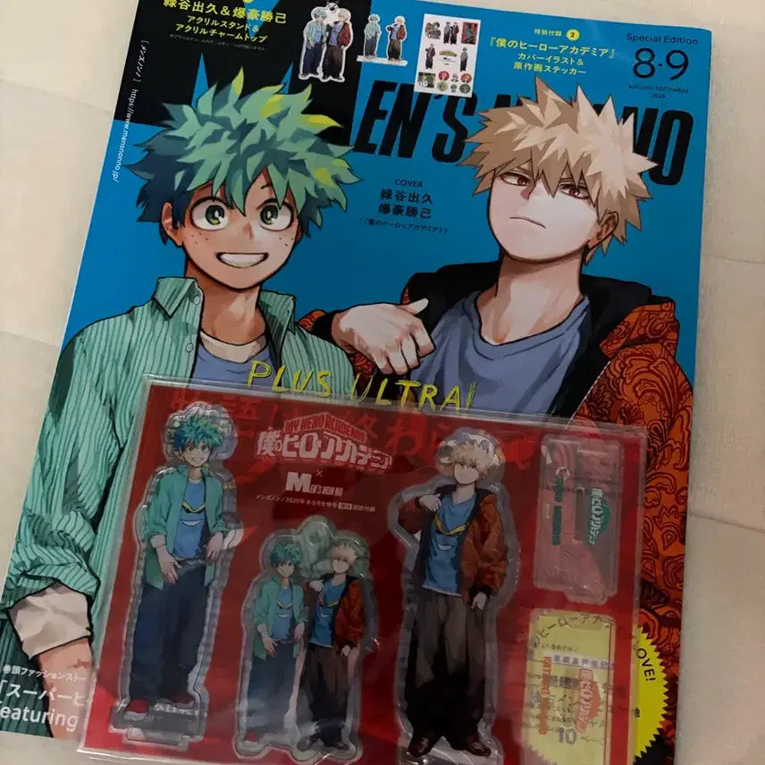 [BUNJANG] Men's Non-no 2025 August/September Issue: My Hero Academia Midoriya & Bakugo Acrylic Stand w/ Bonus / 맨즈논노 2025 8, 9월 히로아카 미도리야 바쿠고 아크릴 특전 포함