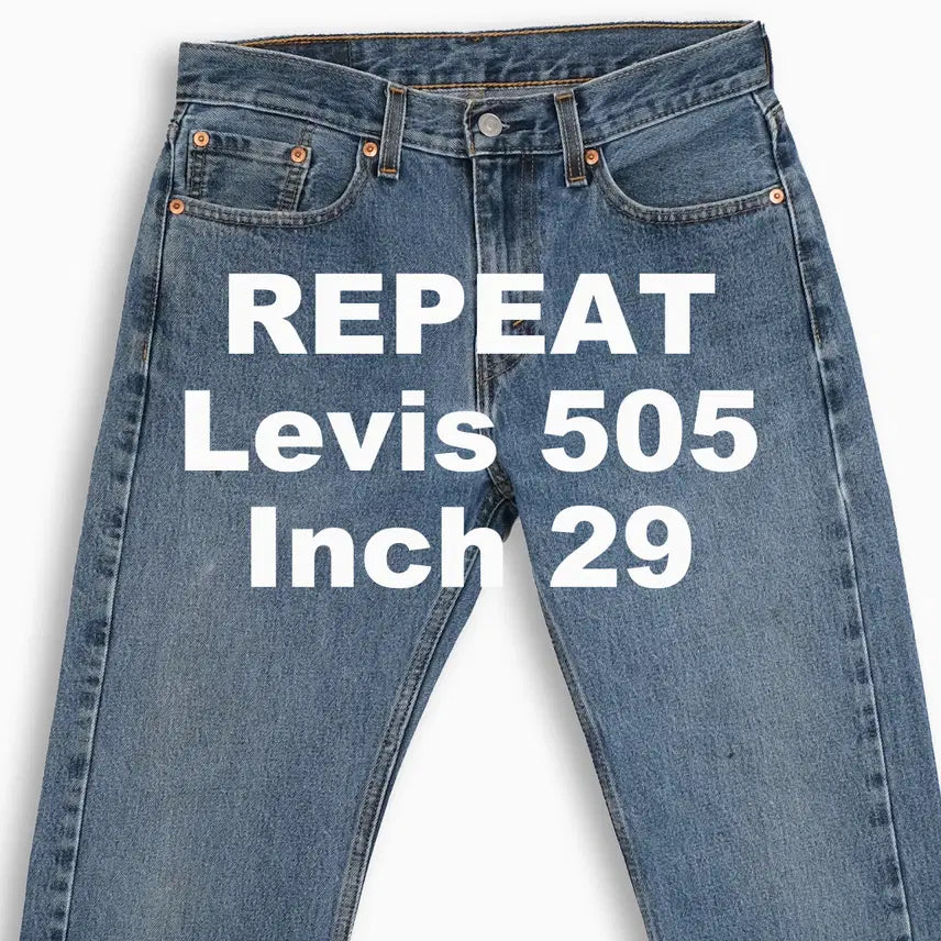 [BUNJANG] Vintage Levi's 505 Regular Fit Mid-Blue Jeans (29 Inch) / 빈티지 리바이스 505 중청 29 인치 LV5053008