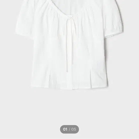 [BUNJANG] SPAO Shirring Lace Short-Sleeve Blouse / [미착용/택O] SPAO 셔링 레이스 반팔 블라우스