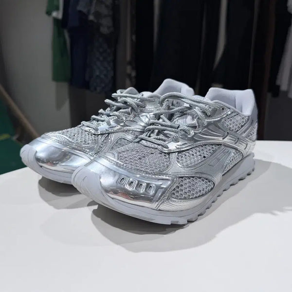 [BUNJANG] Bottega Veneta Orbit Sneakers Silver Size 41 / (S급/41) / 보테가베네타 오르빗 스니커즈 신발 실버