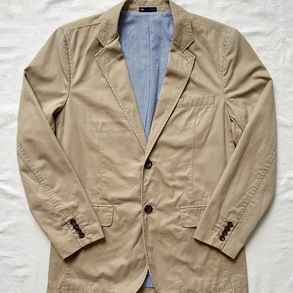 [BUNJANG] GAP Beige Cotton Twill Chino Blazer Jacket / 갭 GAP 베이지 코튼 트윌 치노 블레이저 자켓 M 100