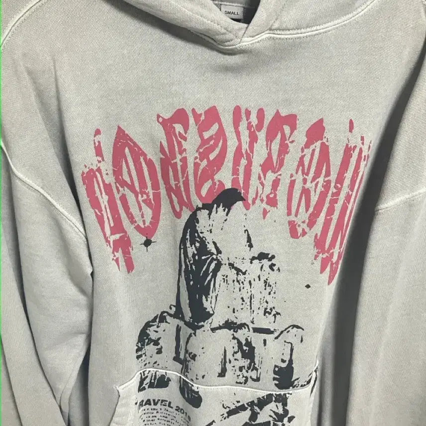 [BUNJANG] Travelure Pigment Hoodie Ghost Grey / 트레블 디스페어 피그먼트 후드티 고스트 그레이