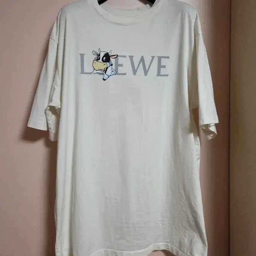 [BUNJANG] LOEWE Cow Logo Short Sleeve T-Shirt White / LOEWE 카우로고 반팔티 화이트