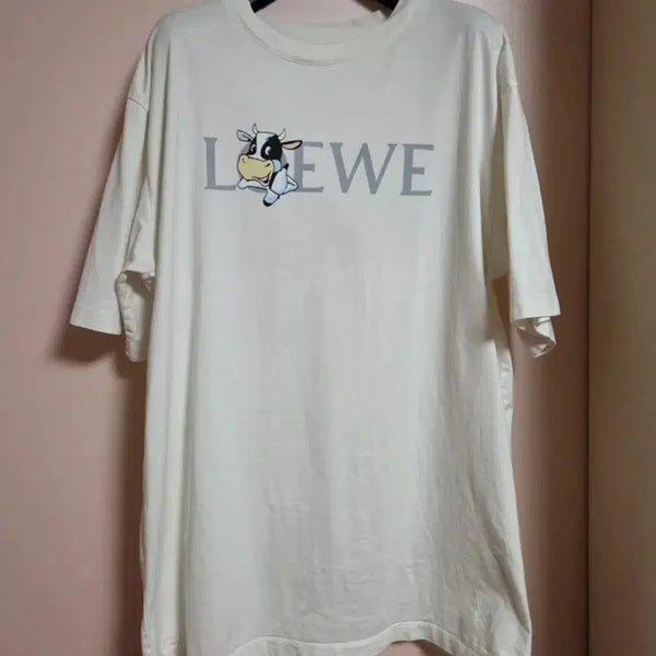 [BUNJANG] LOEWE Cow Logo Short Sleeve T-Shirt White / LOEWE 카우로고 반팔티 화이트