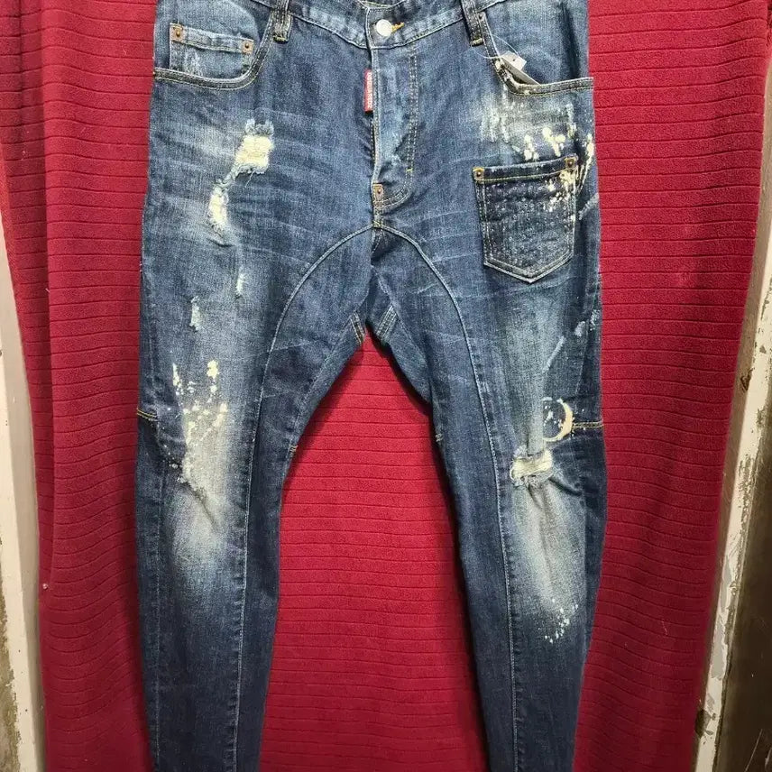 [BUNJANG] DSQUARED2 Washed Distressed Denim Jeans / (34)디스퀘어드2 청바지 워싱 데미지 수선