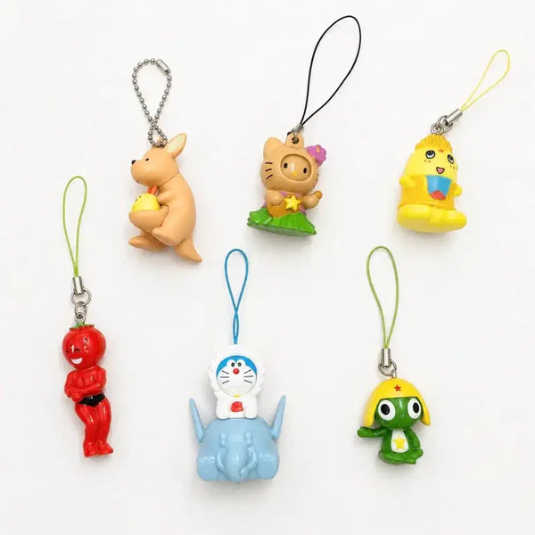 [BUNJANG] Assorted Character Keychains: Sumikko Gurashi, Tanning Kitty, Funassyi, Keroro, Doraemon, Amaou / 케로로, 스밋코구라시, 태닝키티, 후낫시 등 키링