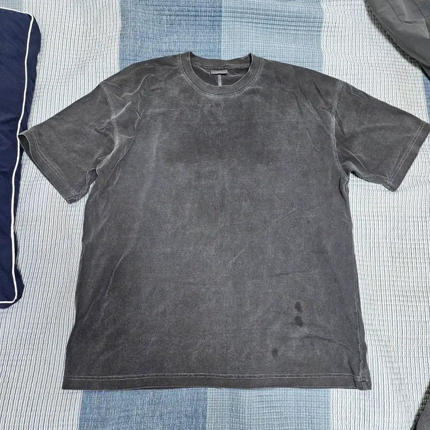 [BUNJANG] Soverment Vintage Washed Oversized T-Shirt (Charcoal) / 소버먼트 빈티지 워싱 오버핏 반팔티 (챠콜)m사이즈