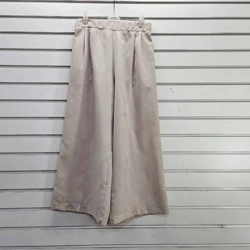 [BUNJANG] Women's Light Beige Summer Wide Banding Pants Size 82 / 연베이지  여성  여름 와이드  밴딩바지 55/보물찾기천사