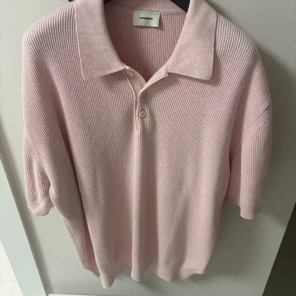 [BUNJANG] The Row Cotton Lip Half Knit Pink / 인더로우 코튼립 하프니트 핑크 3