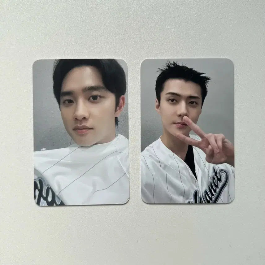 [BUNJANG] EXO D.O. Kyungsoo Sehun Creamsoda Uniform Photocard Bundle Set POB / 엑소 디오 도경수 세훈 크림소다 유니폼 포카 미공포 양도