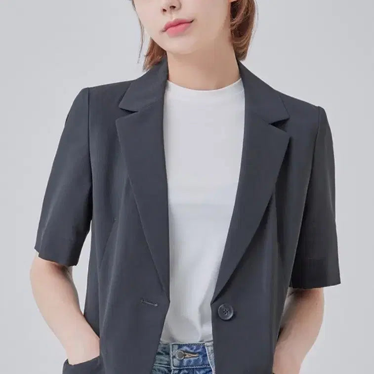 [BUNJANG] SPAO Short Sleeve Jacket Size S / [택채새옷]SPAO 반팔 자켓 S사이즈