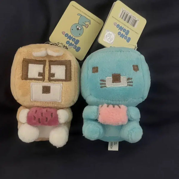 [BUNJANG] Bonobono Nuburi Pixel Plush Keychain Bundle Set / (일괄) 보노보노 너부리 픽셀 네모 인형 키링