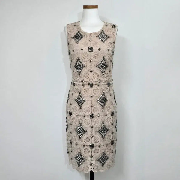 [BUNJANG] Lace Studded Mini Dress / 레이스 찡장식 원피스 S