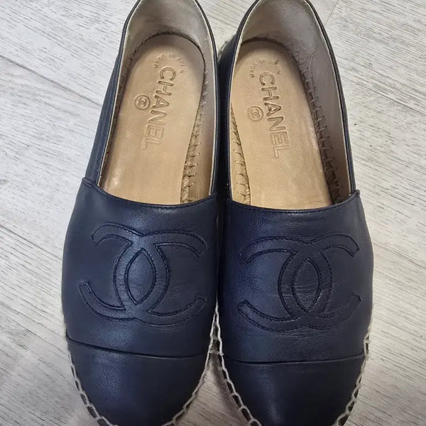 [BUNJANG] Chanel CC Logo Espadrilles Size 36 / (정품) 샤넬 CC로고 에스파듀 36사이즈 (명품 여자 슬리퍼 샌들 뮬)