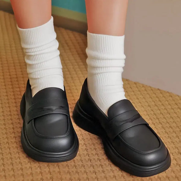 [BUNJANG] Platform Loafers Black / 통굽 로퍼 블랙
