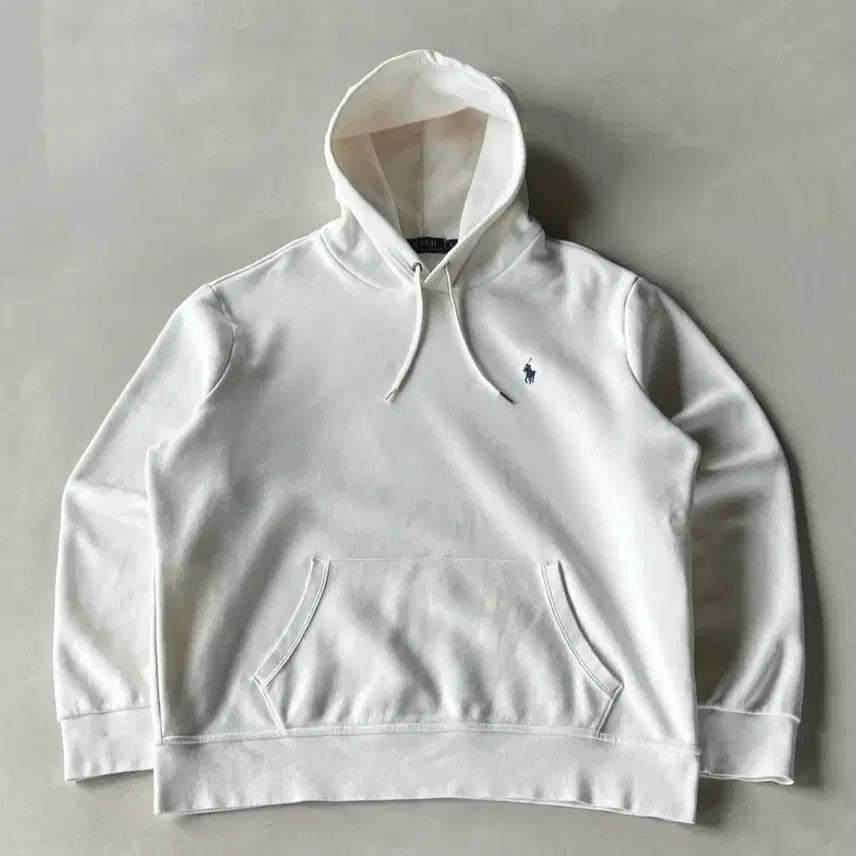 [BUNJANG] Polo Hoodie White / 폴로 후드티
