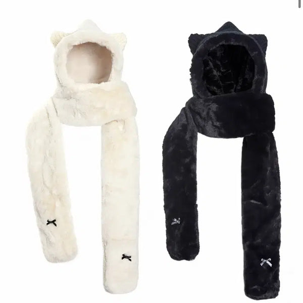 [BUNJANG] Zero Planet Reversible Eco Fur Balaclava Scarf Beanie / 제로플래닛 리버시블 에코 퍼 바라클라바 목도리 머플러 비니 겨울 모자