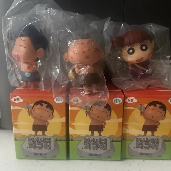 [BUNJANG] Crayon Shin-chan Prehistoric Era Figures - Huni, Yuri, Chulsoo Bundle / 짱구 원시시대 피규어