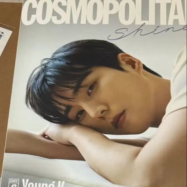 [BUNJANG] Day6 Young K Cosmopolitan Magazine with Group Photocard / 단체포카 두장 포함) 코스모폴리탄 영케이 잡지