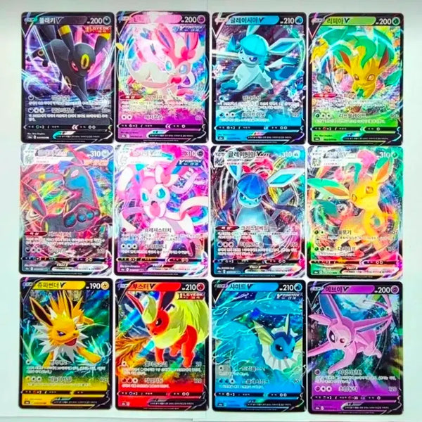 [BUNJANG] Eevees Heroes V, VMAX Evolution 12-Card Set / [포켓몬카드]이브이즈히어로즈V,VMAX카드 진화12종세트 S급 판매