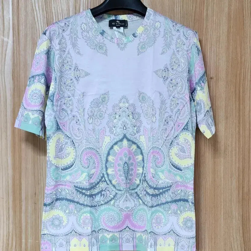 [BUNJANG] Etro Pastel Paisley Short Sleeve T-Shirt / [정품/미사용새상품] 에트로 파스텔 페이즐리 반팔 티셔츠 (정55추천)