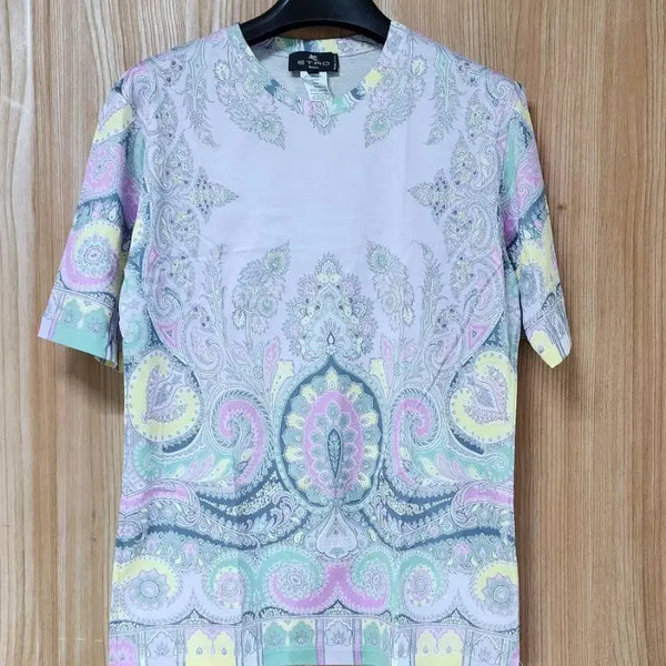 [BUNJANG] Etro Pastel Paisley Short Sleeve T-Shirt / [정품/미사용새상품] 에트로 파스텔 페이즐리 반팔 티셔츠 (정55추천)
