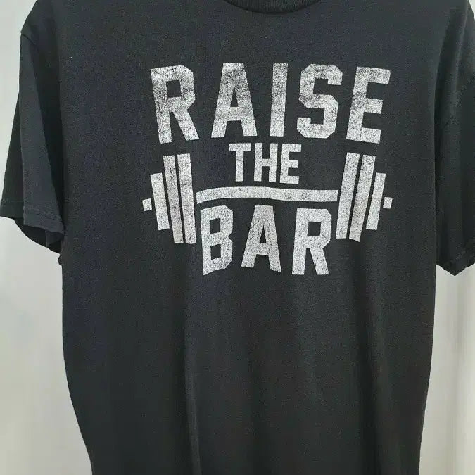 [BUNJANG] Vintage FIFTHSUN "RAISE THE BAR" T-Shirt (L) / 빈티지 FIFTHSUN 블랙 "RAISE THE BAR" 반팔티 L사이즈