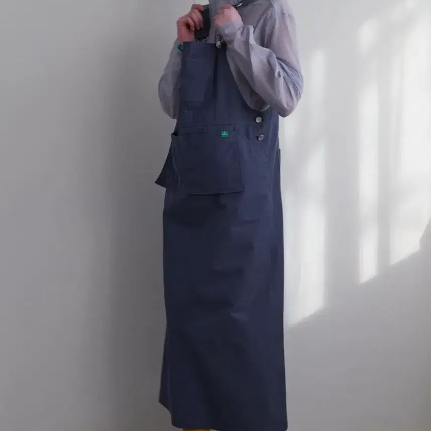[BUNJANG] No Contents Navy Overalls Skirt / 노컨텐츠 - 원피스 ( 네이비 색상! )