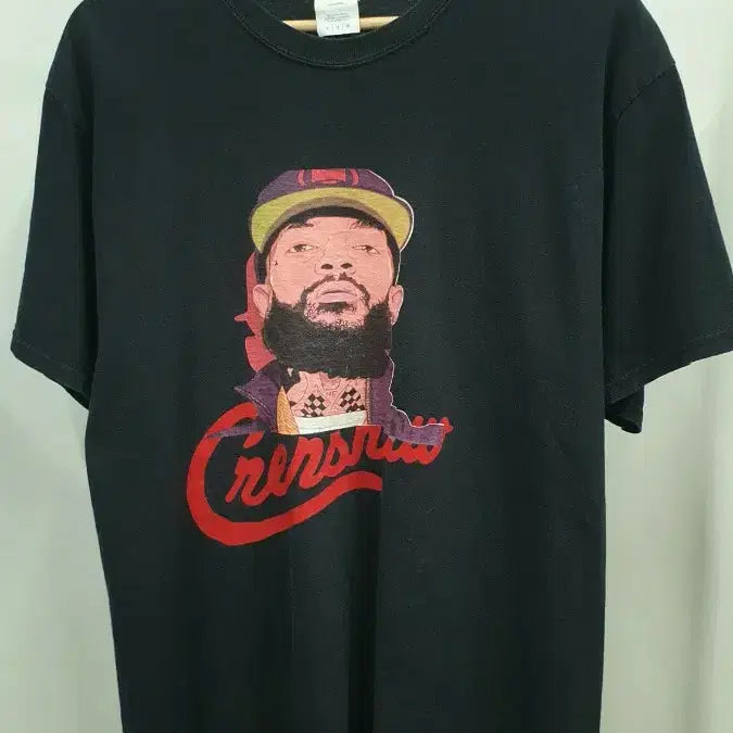 [BUNJANG] Nipsey Hussle Graphic T-Shirt Black L Size / 빈티지  닙시허슬 크랜쇼 블랙 그래픽 반팔티 L사이즈
