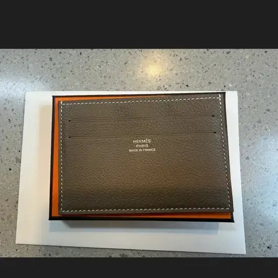 [BUNJANG] Hermès Twill Citizen Cardholder Etoupe / Blue Hydre / 에르메스 시티즌 트윌 카드지갑 - 에토프 / 블루 이드라