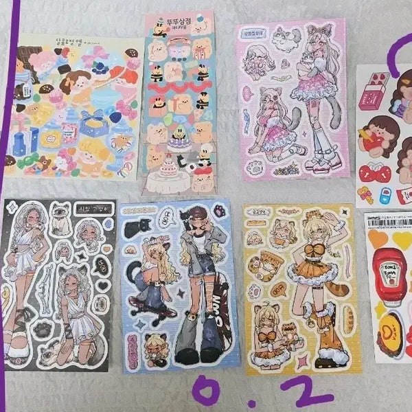 [BUNJANG] Plush Sticker Pack / 다꾸 씰스티커,폭신 스티커 판매