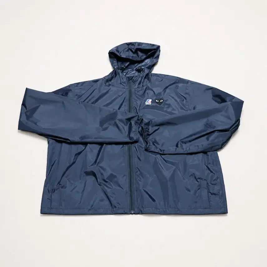 [BUNJANG] Comme des Garçons x K-Way Black Windbreaker Jacket 2XL / 꼼데가르송X까웨 바람막이 블랙 2XL