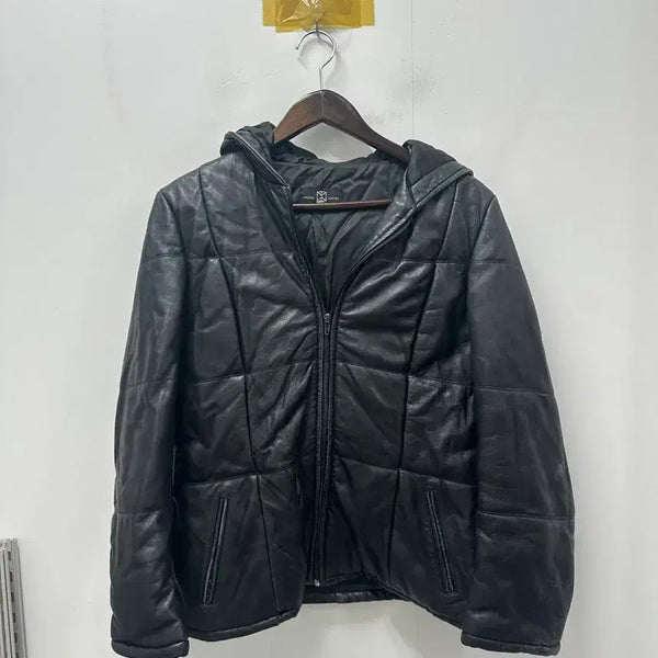 [BUNJANG] Vintage Black Quilted Leather Jacket / [만원빈티지 최저가]빈티지 블랙 퀼팅 가죽 자켓 44