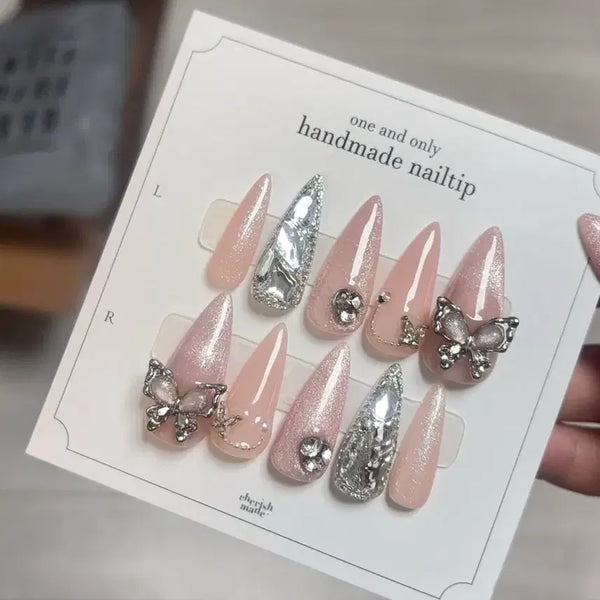 [BUNJANG] Handmade Butterfly Nail Tips / 나비 수제 네일팁