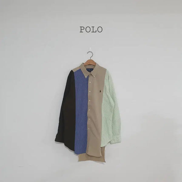 [BUNJANG] Polo Ralph Lauren Custom Color Block Shirt / No.26080902 폴로 랄프로렌 커스텀 셔츠 배색 셔츠