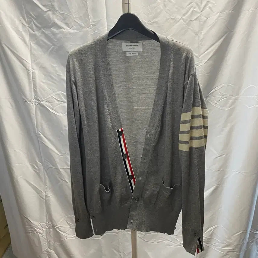 [BUNJANG] Thom Browne Merino Wool Cardigan Grey Size 2 / [정품/2] 톰브라운 메리노울 가디건 그레이