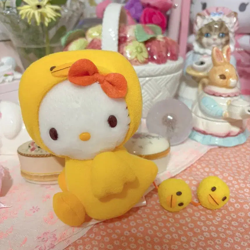 [BUNJANG] Sanrio 2004 Baby Duck Kitty Plush Doll / (8/22일까지 할인)고전 산리오 아기 오리 키티 인형