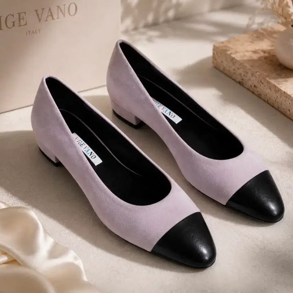 [BUNJANG] Geumgang Bije Bano Suede Leather Kitten Heel Pumps / 새상품 금강 비제바노 스웨이드 가죽 여자 구두 로퍼 펌프스 키튼힐 240