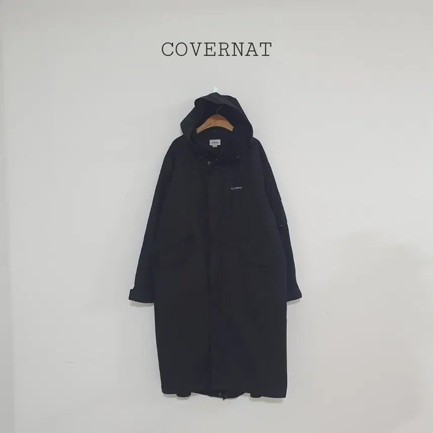 [BUNJANG] Carhartt Black Hooded Fishtail Long Parka / No.26080912 커버낫 블랙 후드 피쉬테일 롱야상