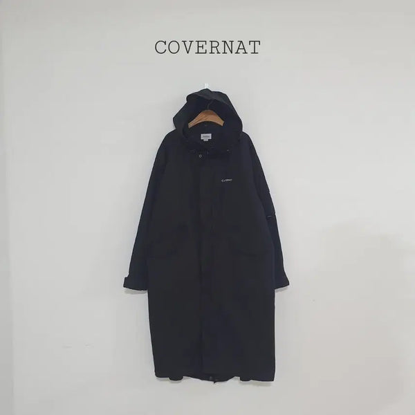 [BUNJANG] Carhartt Black Hooded Fishtail Long Parka / No.26080912 커버낫 블랙 후드 피쉬테일 롱야상