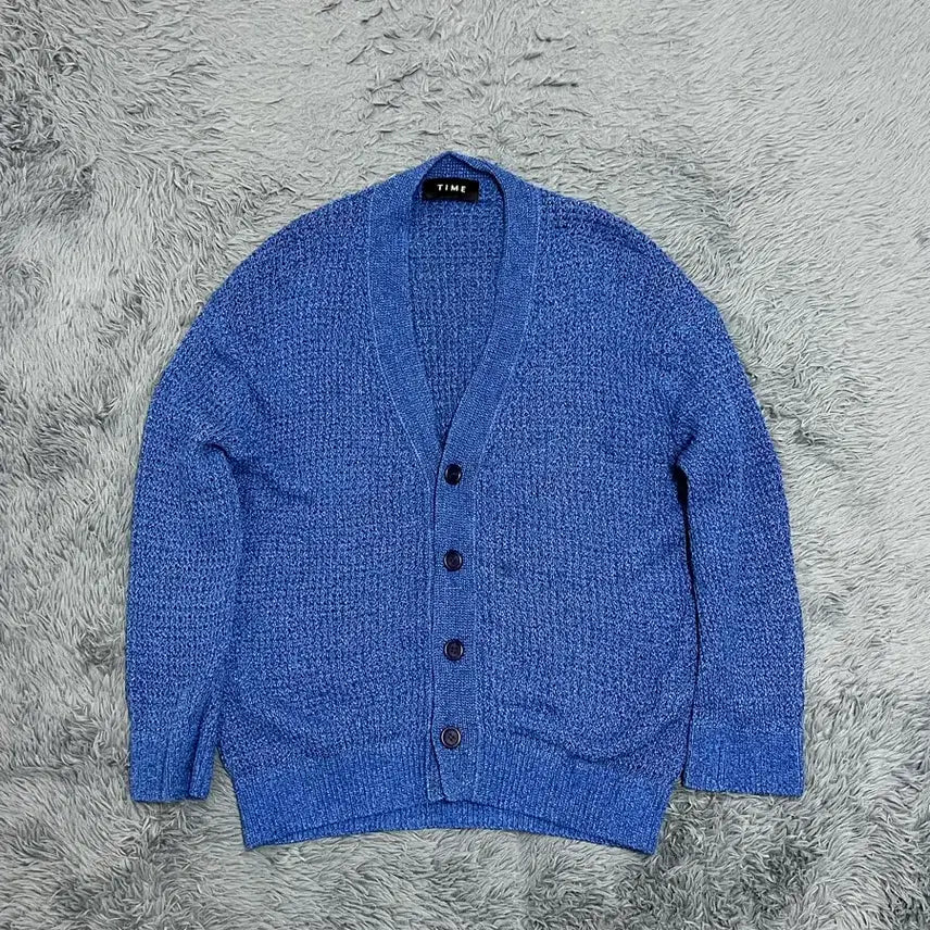 [BUNJANG] Time Homme 24SS Blue Knit Cardigan / (정품) 타임옴므 24년식 블루 니트 가디건 95