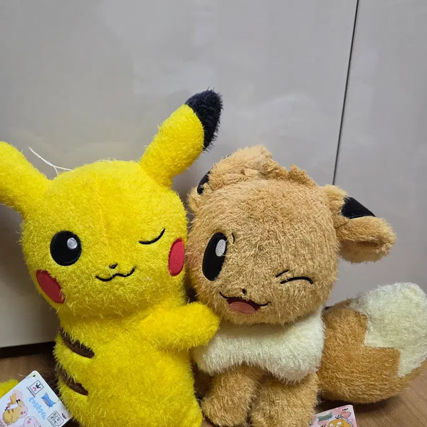 [BUNJANG] Pokemon Pikachu & Eevee Large Plush Set / 포켓몬 피카츄 대형 인형, 이브이 대형 인형 세트