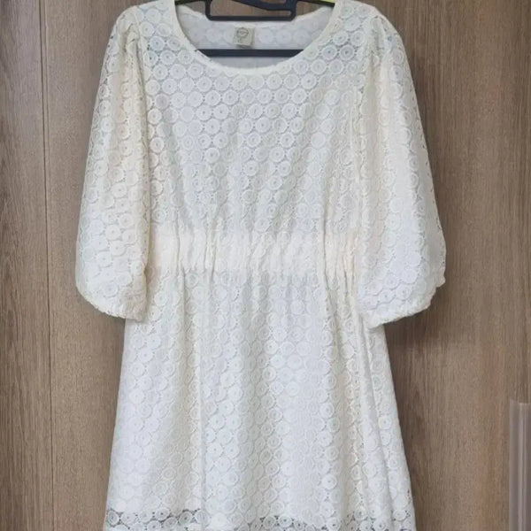 [BUNJANG] Ivory Lace Mini Dress / 아이보리 레이스 미니 원피스 여성 55