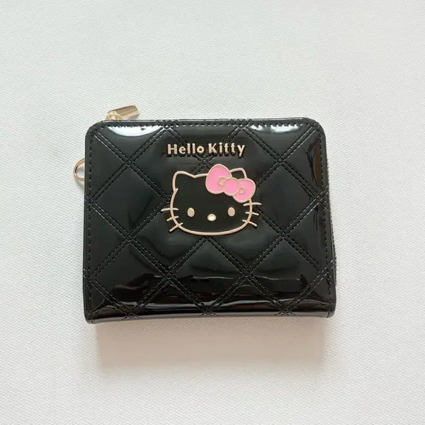 [BUNJANG] Sanrio Hello Kitty Enamel Black Kitty Bifold Wallet / 산리오 헬로키티 에나멜 블랙키티 반지갑 새상품