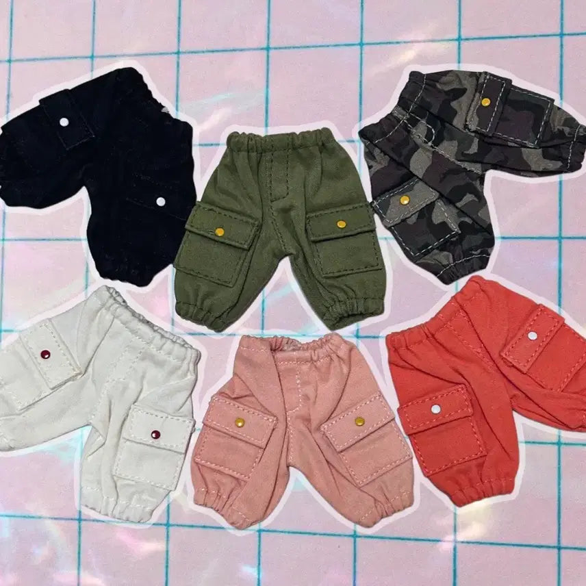 [BUNJANG] Doll Pocket Cargo Pants Doll Clothes / 인형포켓팬츠 카고바지인형옷 인형꾸미기