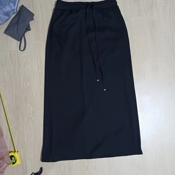 [BUNJANG] High-Waisted Elastic Waistband Long Skirt / 허리밴딩 롱스커트