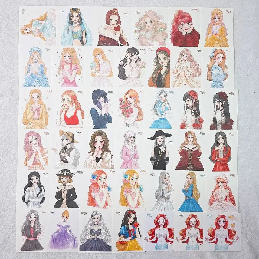 [BUNJANG] Ocheon-sa Character Stickers 65 pcs Bundle Set A / 인물집) 오천사 인물 인스 65장 일괄 A