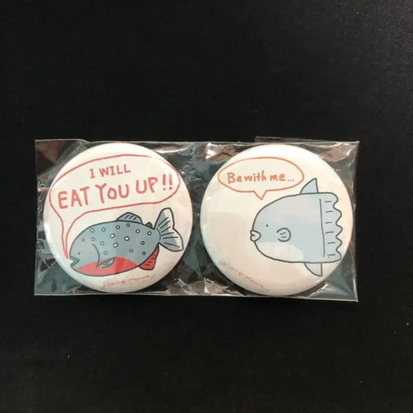 [BUNJANG] Oishii Kurumeronpan Can Badge Set / 오이시쿠루메론빵 캔벳지
