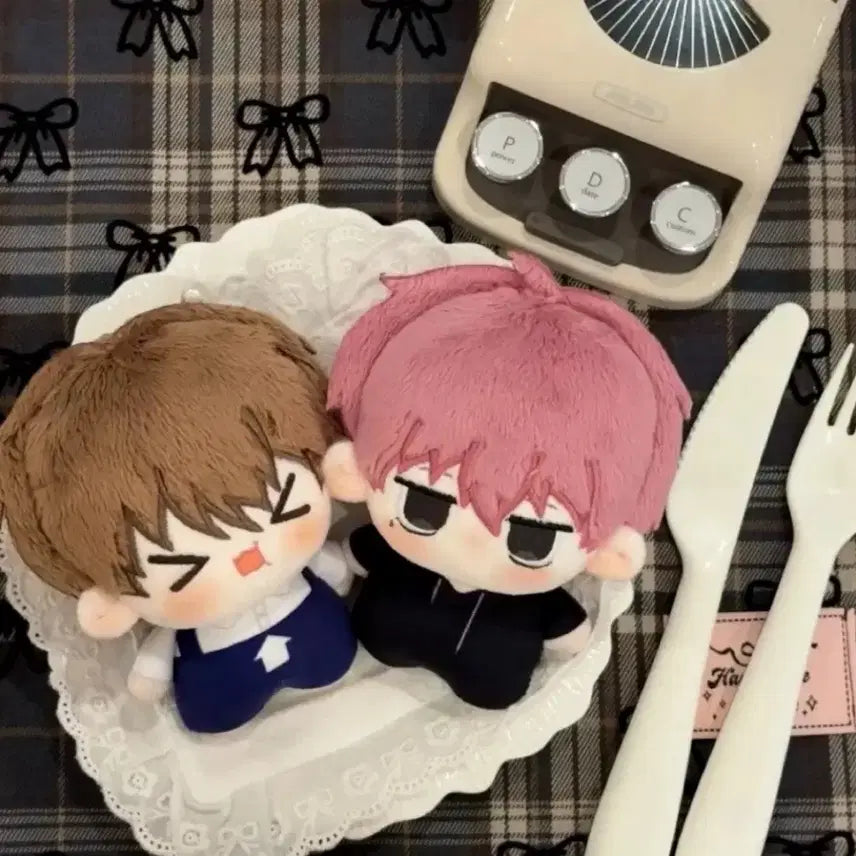[BUNJANG] Fukuhara Tamon & Kinoshita Utage 10cm Plush Doll Bundle Set / 타몬군 지금 어느쪽?! 타몬 우타게 비공식 10cm 누이 인형